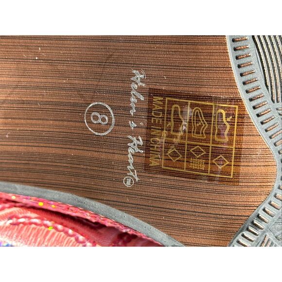 Helen’s Heart Pink Sequin Western Boots Size 8 Pointed Toe Mid Calf Heeled NWT - Picture 9 of 15